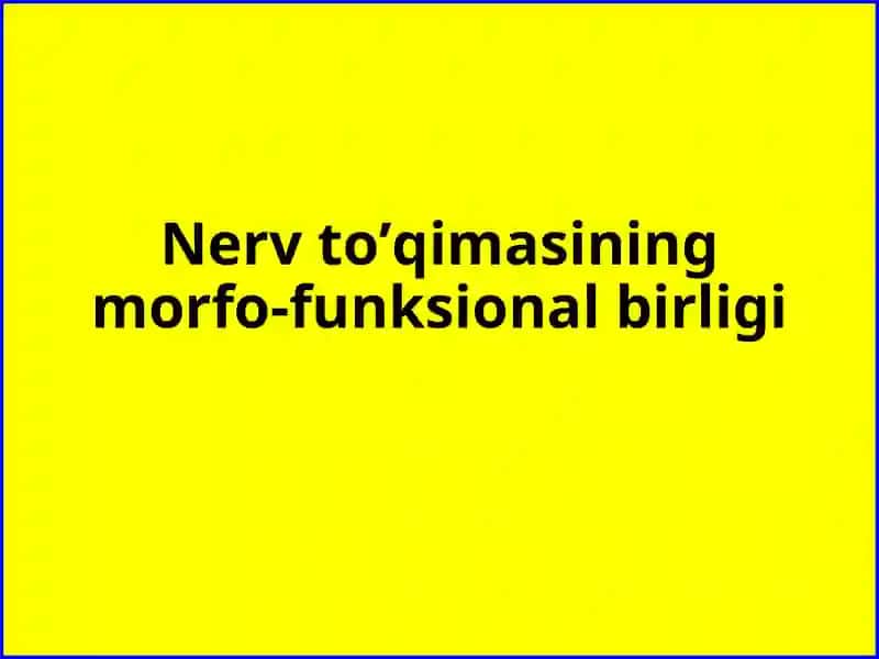 Biokimyo nerv to’qimasi 3