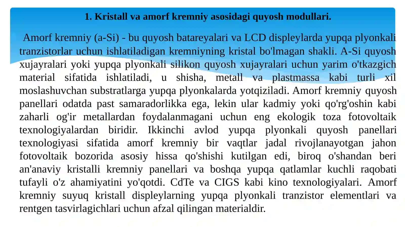 Amorf kremniy quyosh modullari 3