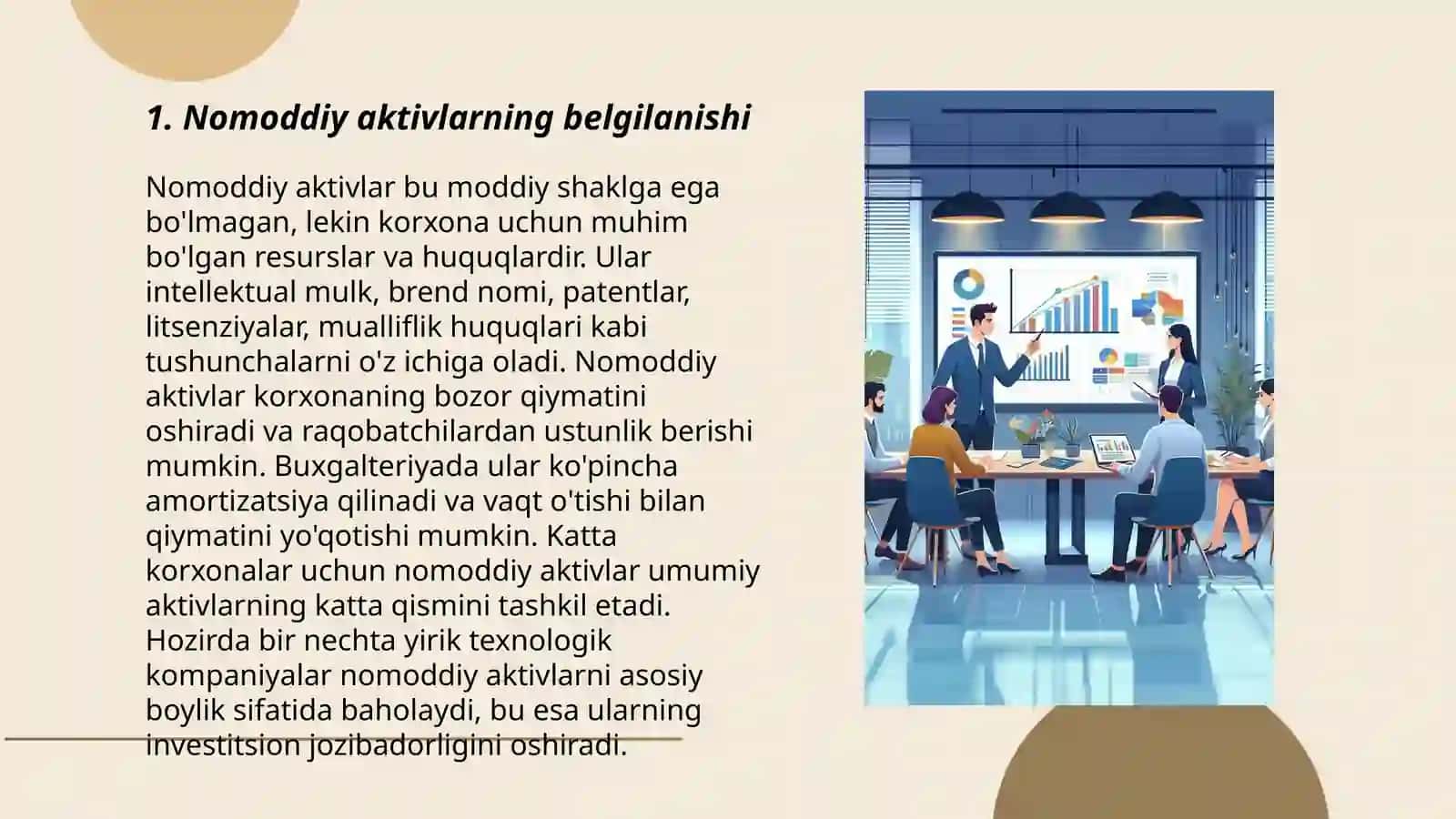 Nomoddiy aktivlar turkumlanishi va baholanishi 3