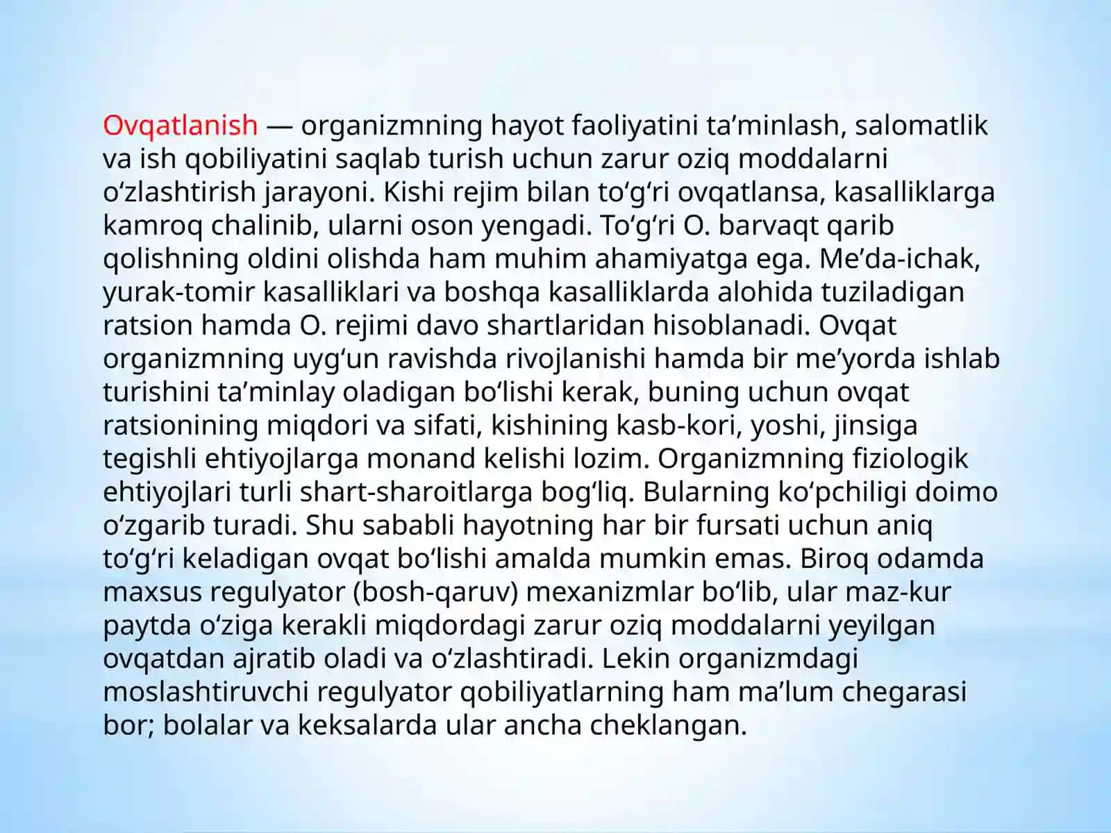 Ovqatlanishning yangi nazariyalari 3