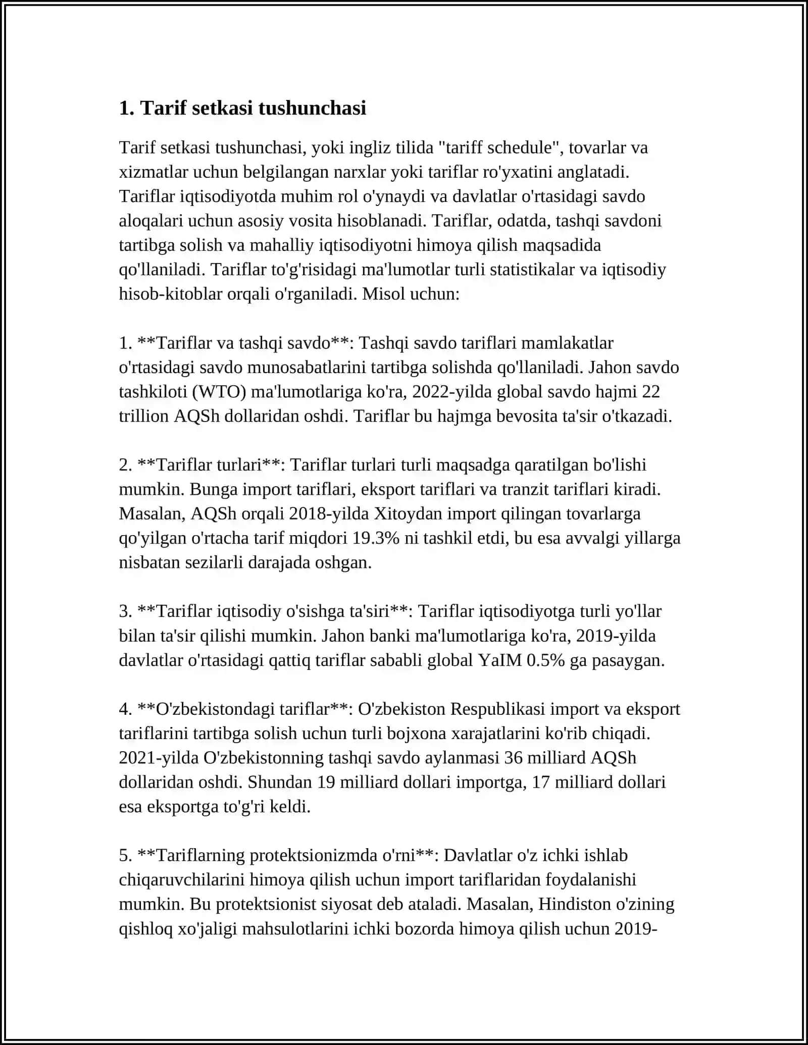 ISH HAQI HISOBGA OLGAN HOLDA TARIF SETKASI 3
