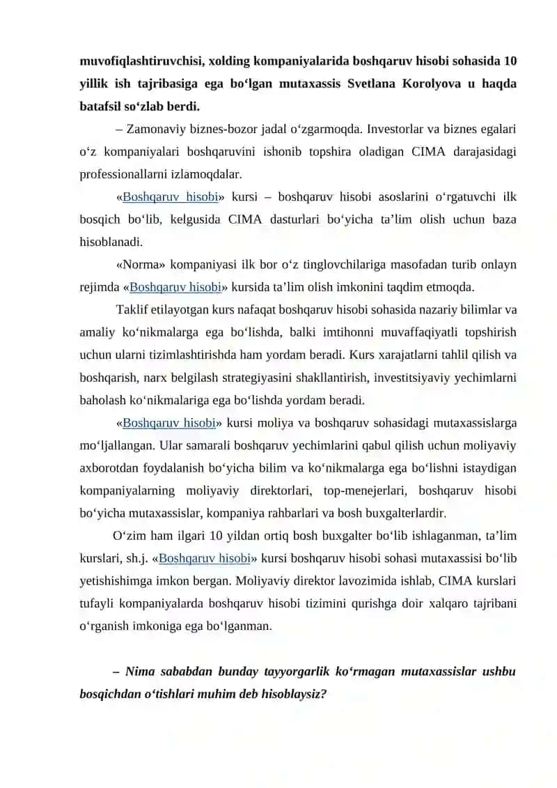 Boshqaruv hisobi kursi 3
