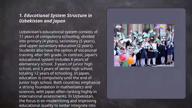 Education in Uzbekistan and Japan 3