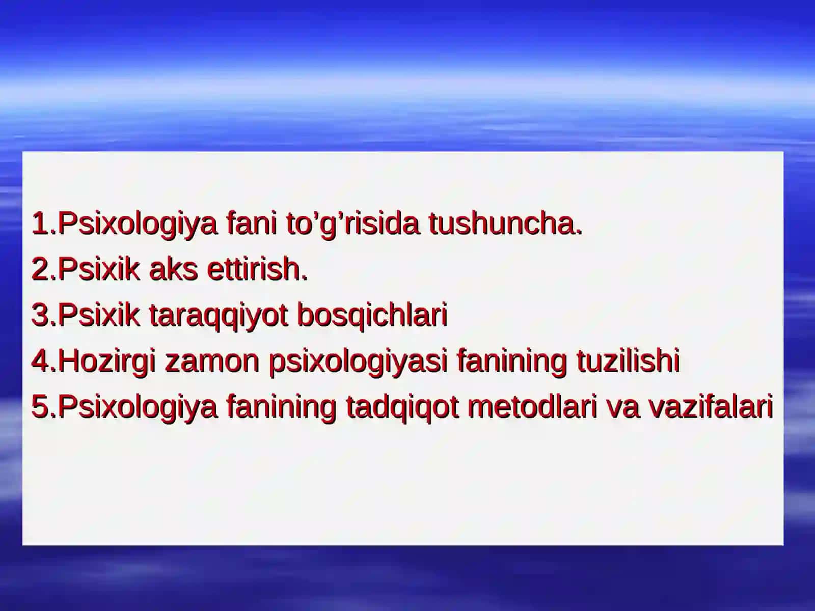 Psixologiya fanini o'rganish 3