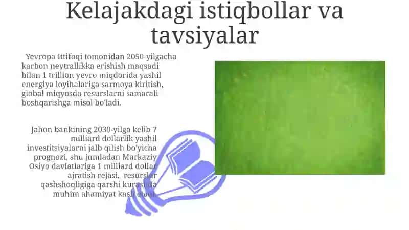 Yashil Iqtisodiyotga O'tish 3