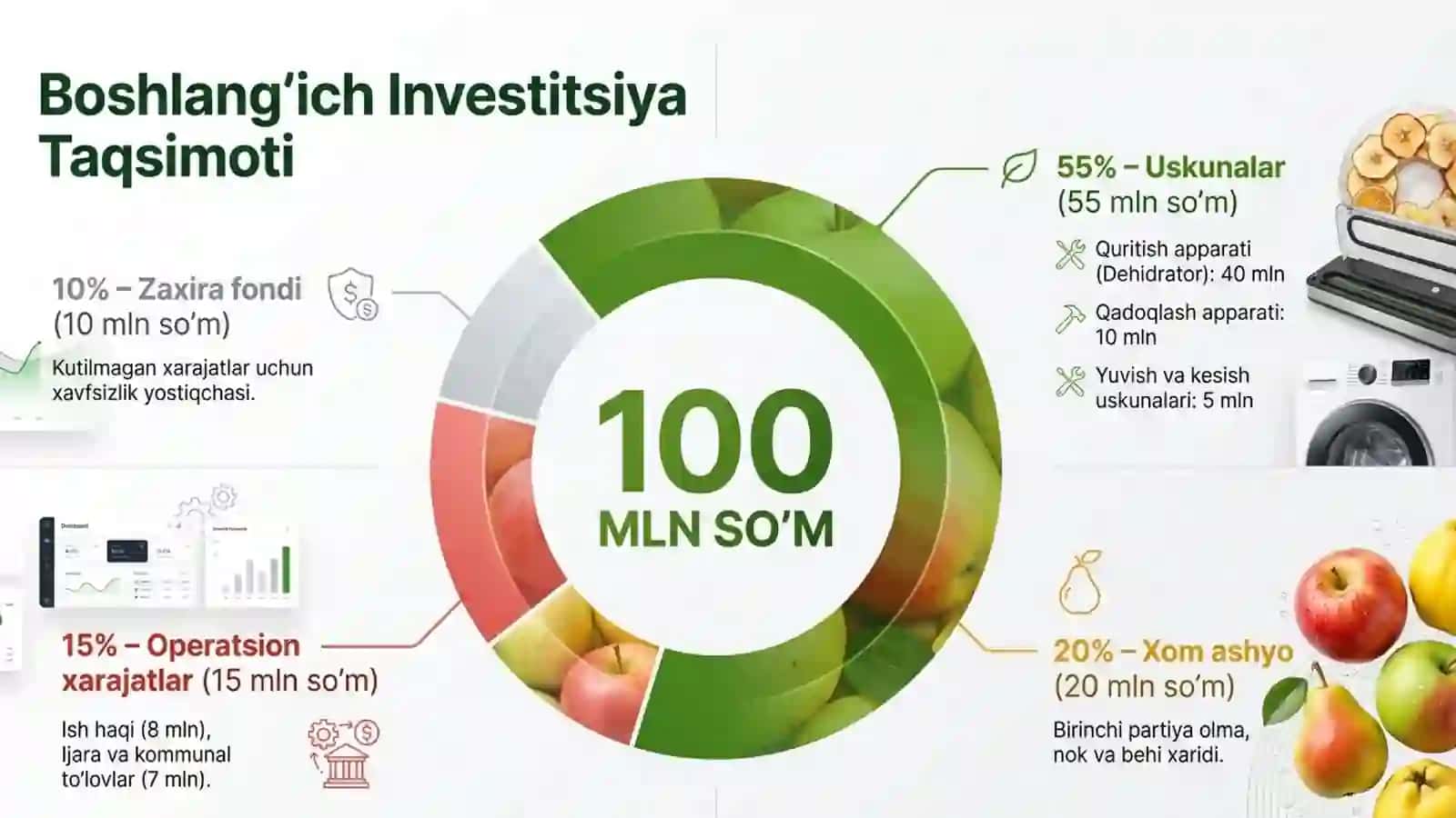 (100 millionlik loyiha ishi)  Quritilgan mevalar ishlab chiqarish korxonasi 3