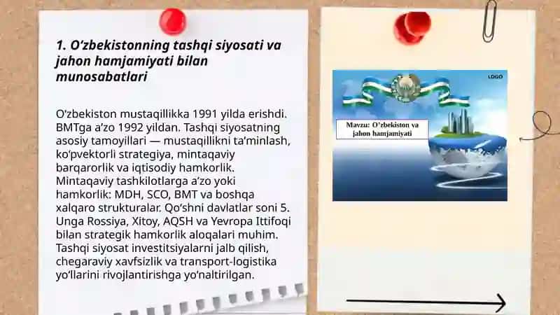 Oʻzbekiston va jahon hamjamiyati 3