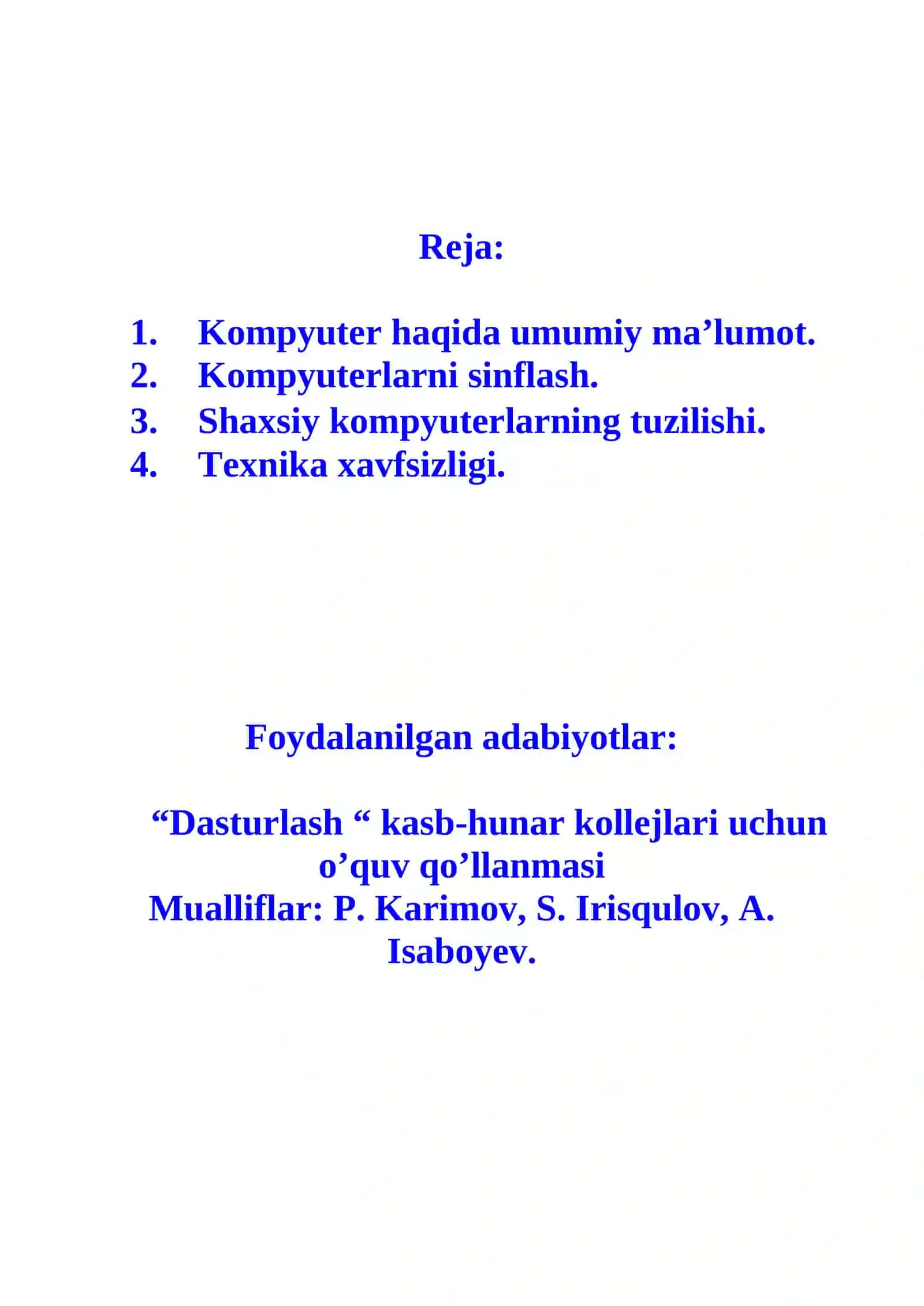 Kompyuter haqida umumiy ma’lumot 3