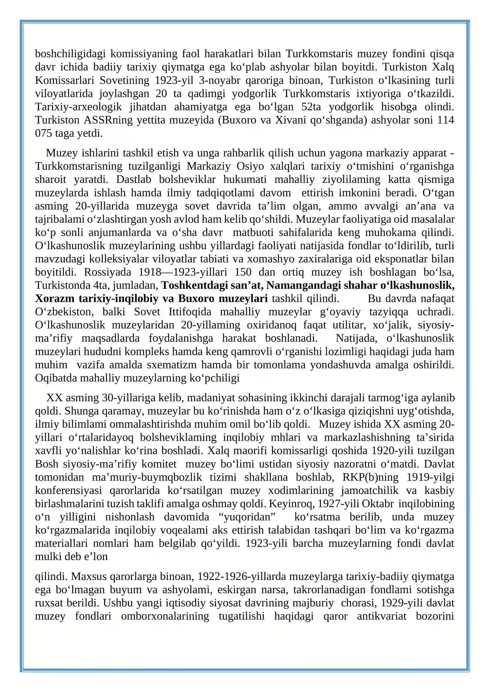 MUZEYLARDA SOVET MAFKURASINING TA’SIRI 3