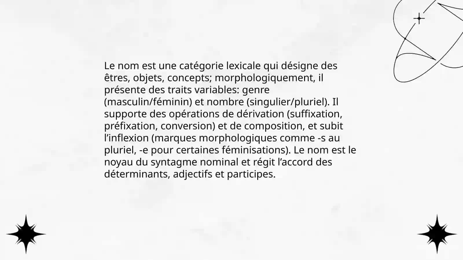 La morphologie de la langue le nom: et ses categories grammaticales 3