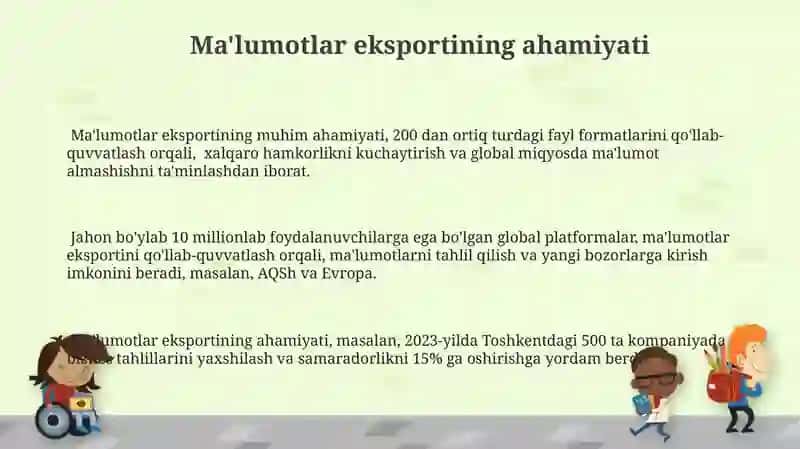 Malumotlar eksporti 3