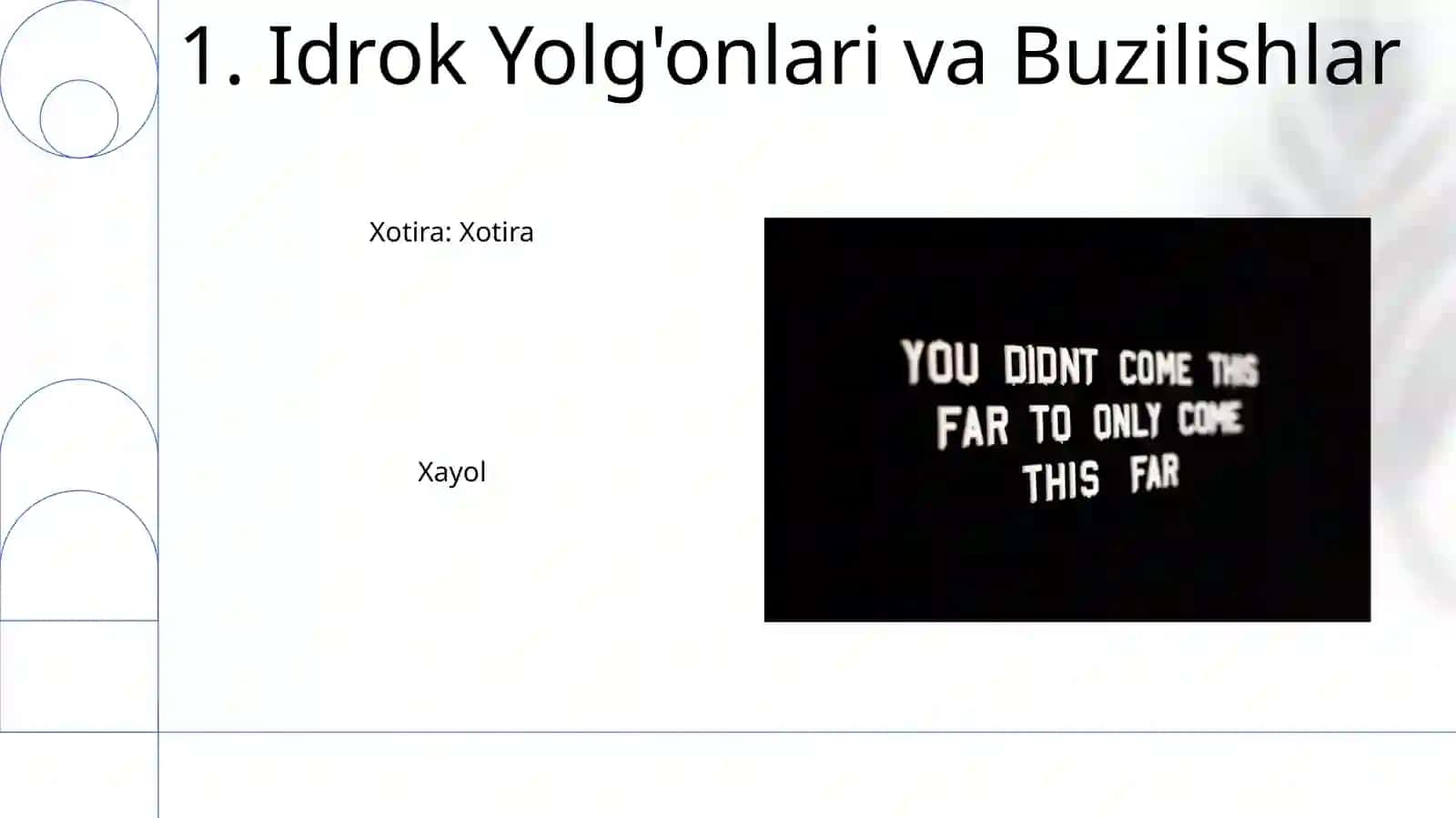 Xotira, Idrok, Hayol 3
