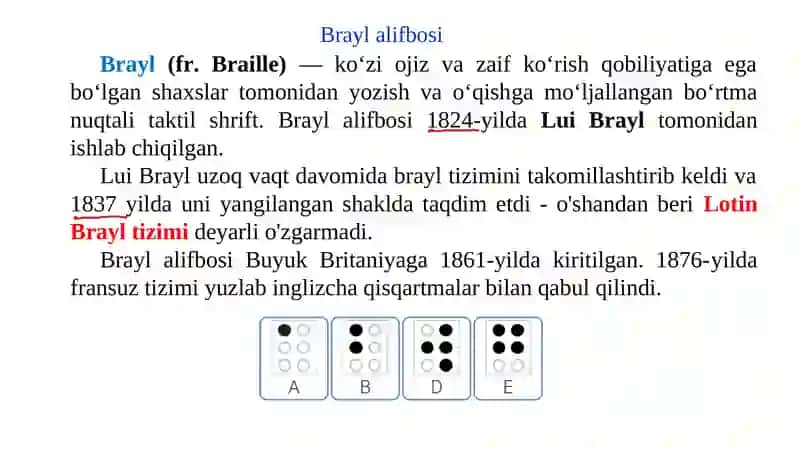 Brayl alifbosi 3