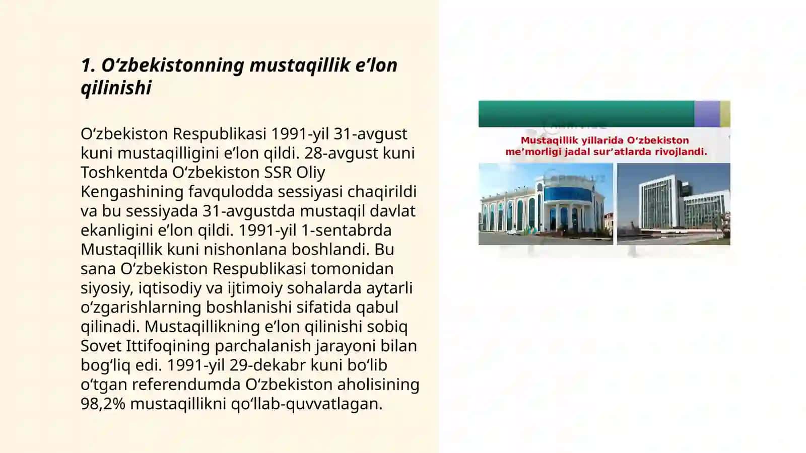 Oʻzbekistonning oʻziga xos istiqlol va taraqqiyot yoʻli 3