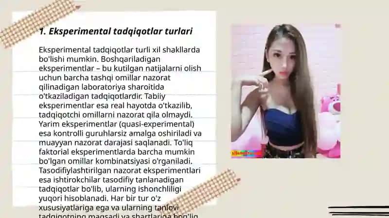 Eksperimental tanlov. Eksperimental oʻzgaruvchilar va ularni nazorat qilish usullari 3