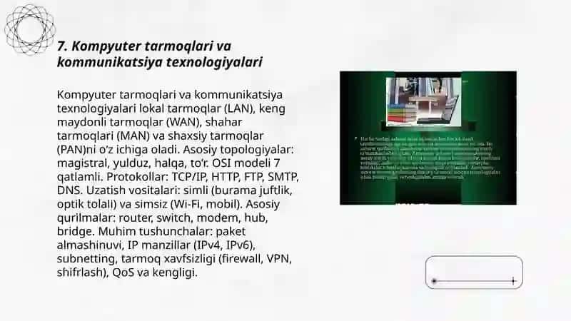 Kompyuter tarmoqlari va kommunikatsiya texnologiyalari 3