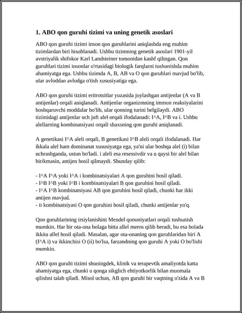 QON GURUHLARI VA IRSIYLANISH QONUNIYATLARI 3