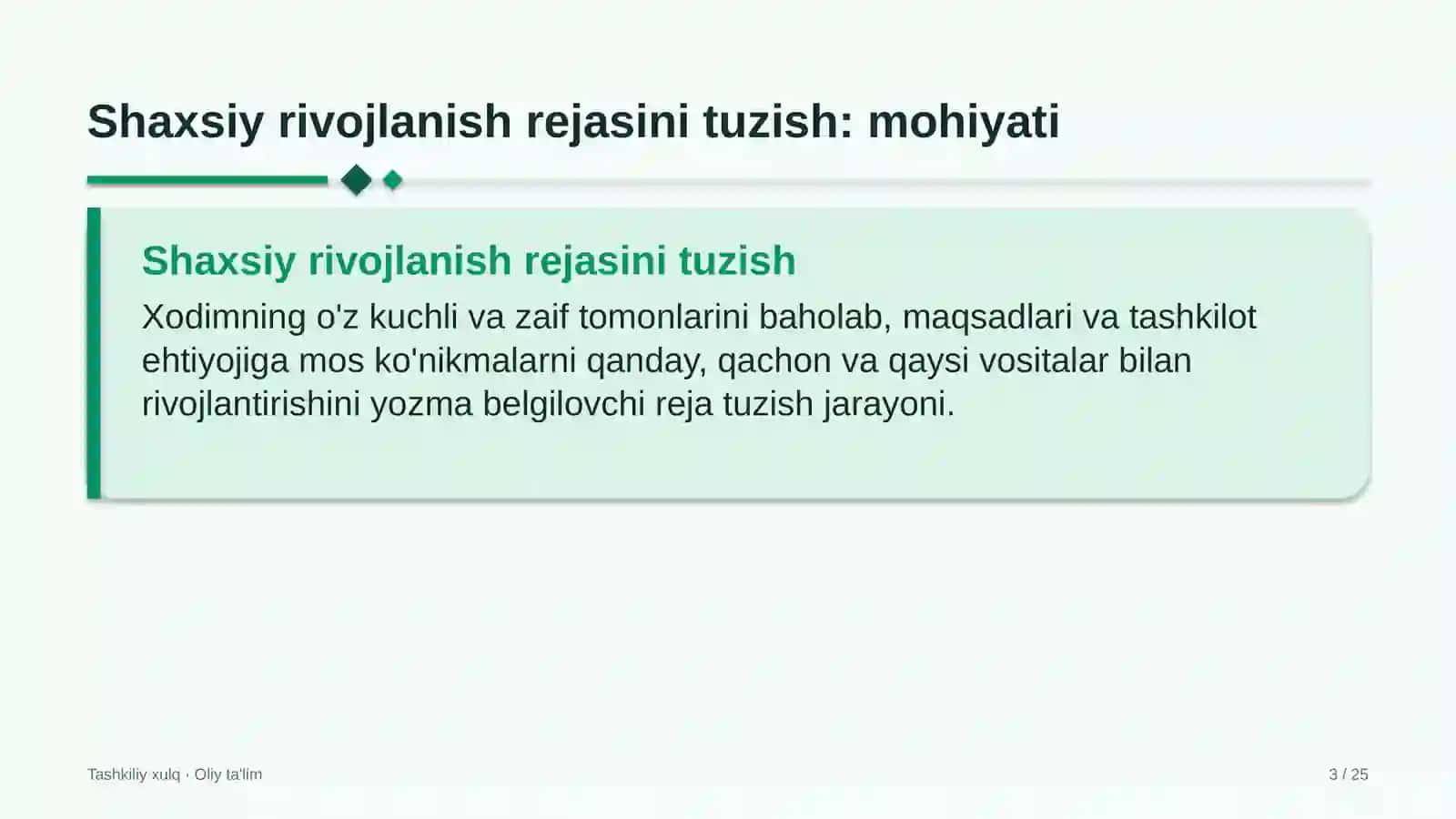 Kitob do'konlarida shaxsiy rivojlanish rejasini tuzish 3