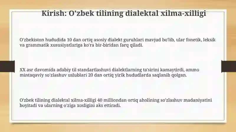 O'zbek tili dialektlari tahlili 3