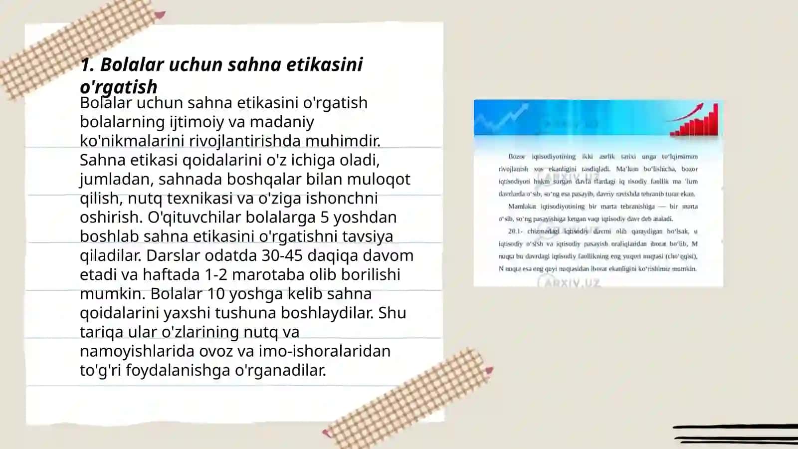 Bolalarni sahnalashtirish va ijodiy faoliyati o'rgatish 3