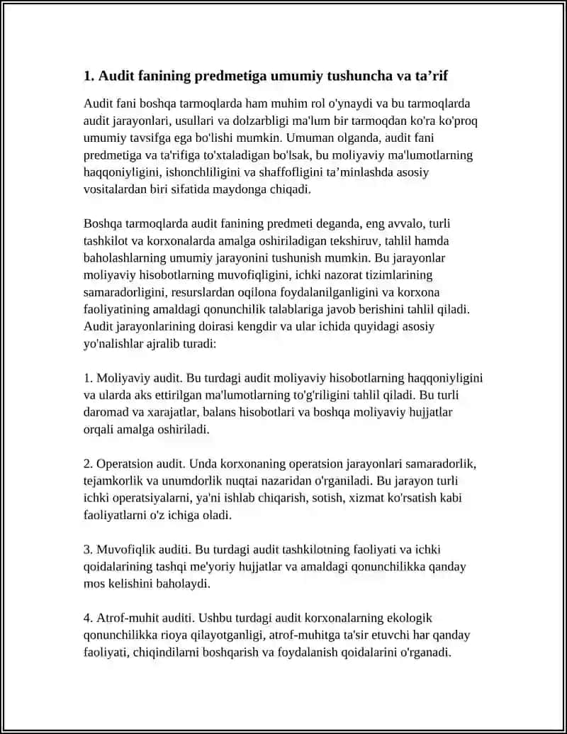 BOSHQA TARMOQLARDA AUDIT FANINING PREDMETI 3