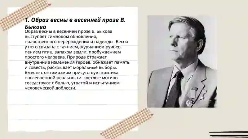 Творческое наследие В. Быкова. Весенная проза 3