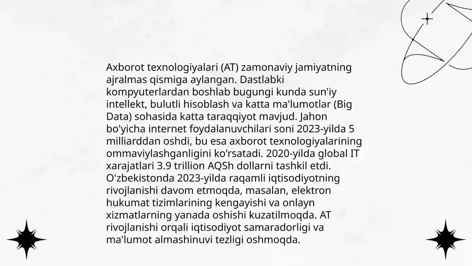 Axborot texnologiyalari va ularning rivojlanishi 3