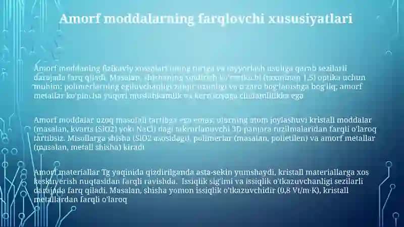 Amorf jismlarni xossalari 3