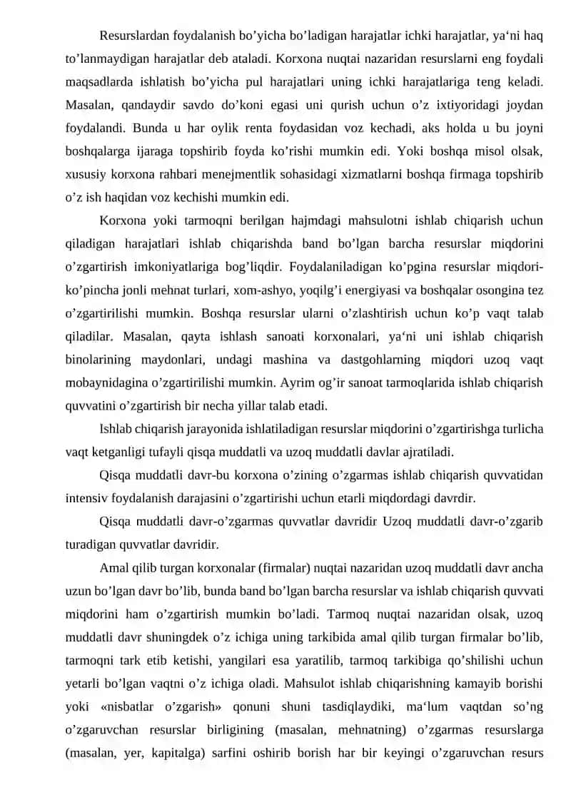 Ishlab chiqarish harajatlari 3