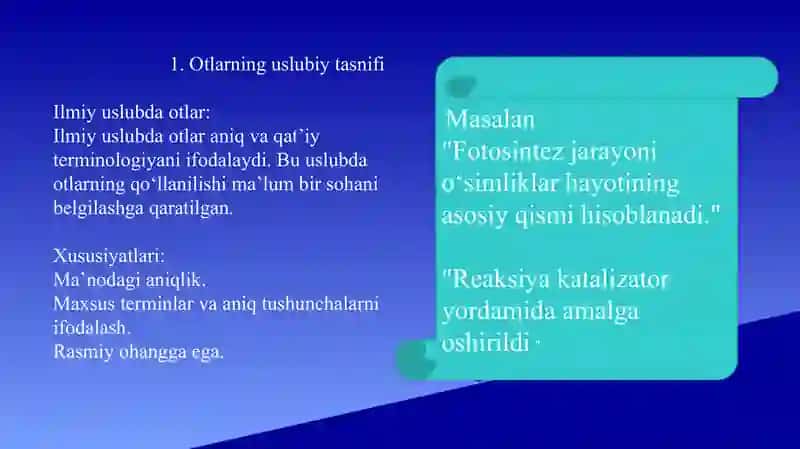 Morfologik stilistika: ot, sifat, son va olmoshlar uslubiyati 3