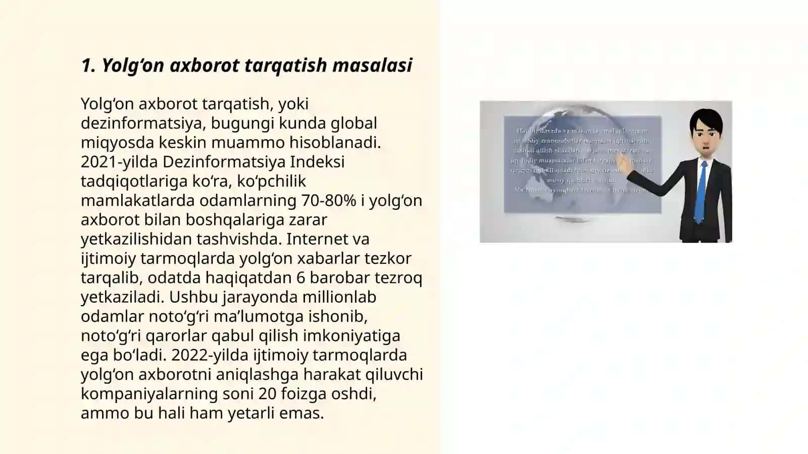 Yolg‘on axborot tarqatish masalasi 3