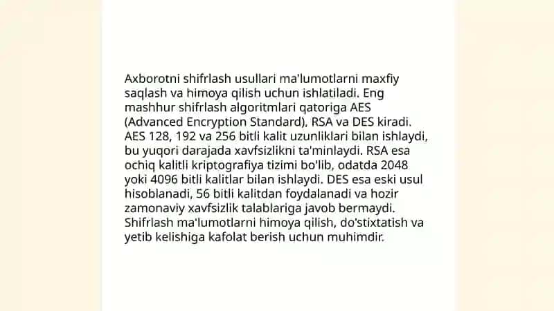 Axborot himoyalashning texnik va dasturiy vositalari 3