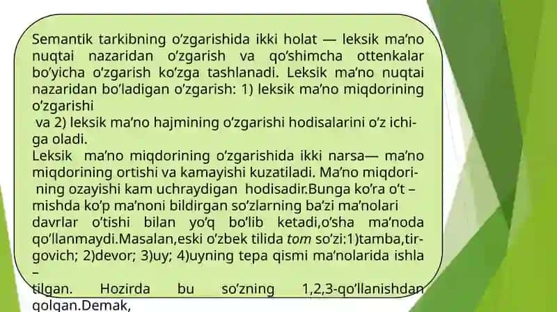 Leksikma’no taraqqiyoti 3