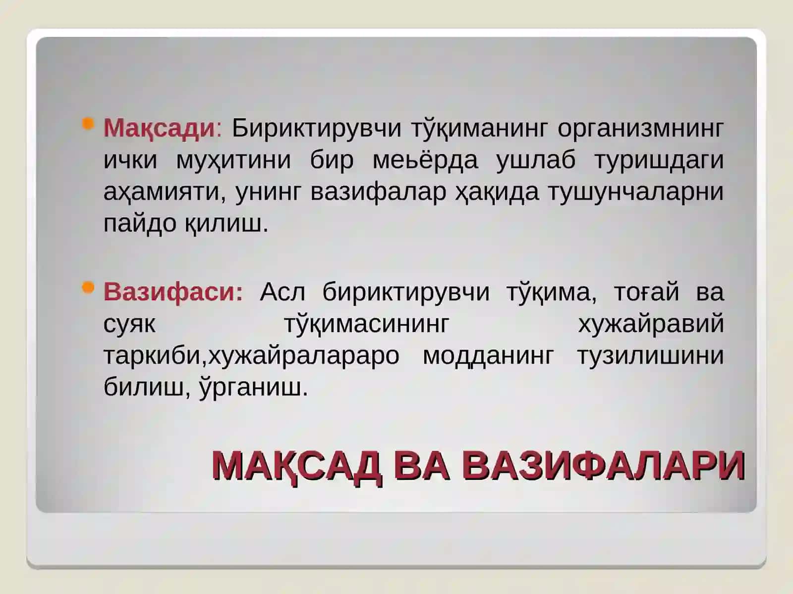 Асл бириктирувчи тўқима 3