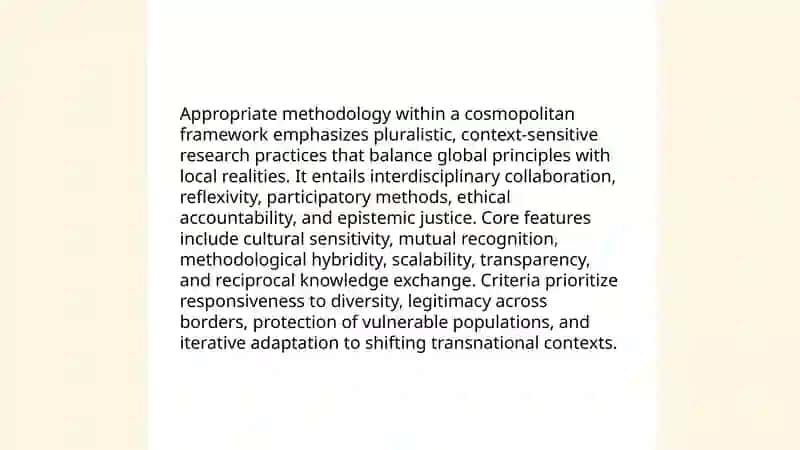 Appropriate methodology: towards a cosmopolitan approach 3