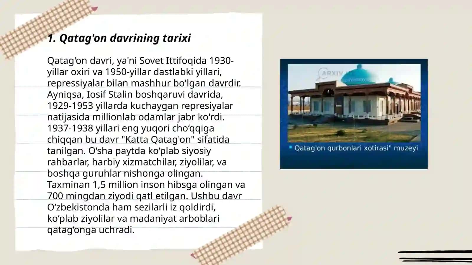 Qatag'on qurbonlari slayd 3