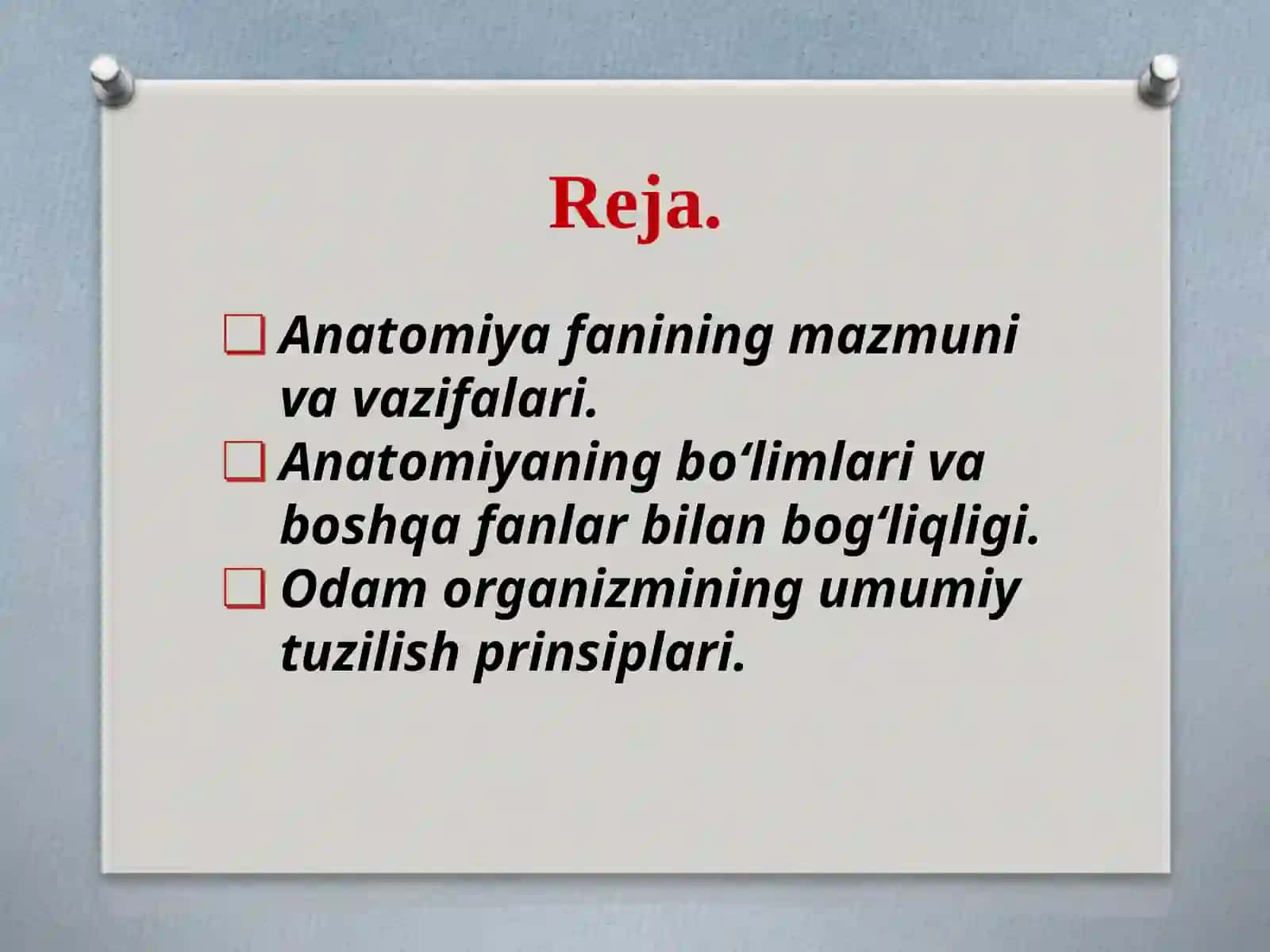 Anatomiya faniga kirish 3