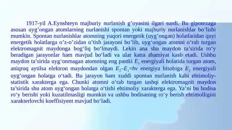 Lazer nurlanishlari 3