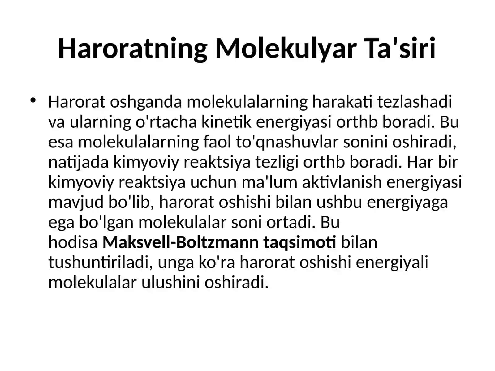 Kimyoviy jarayonlarning tezligi 3