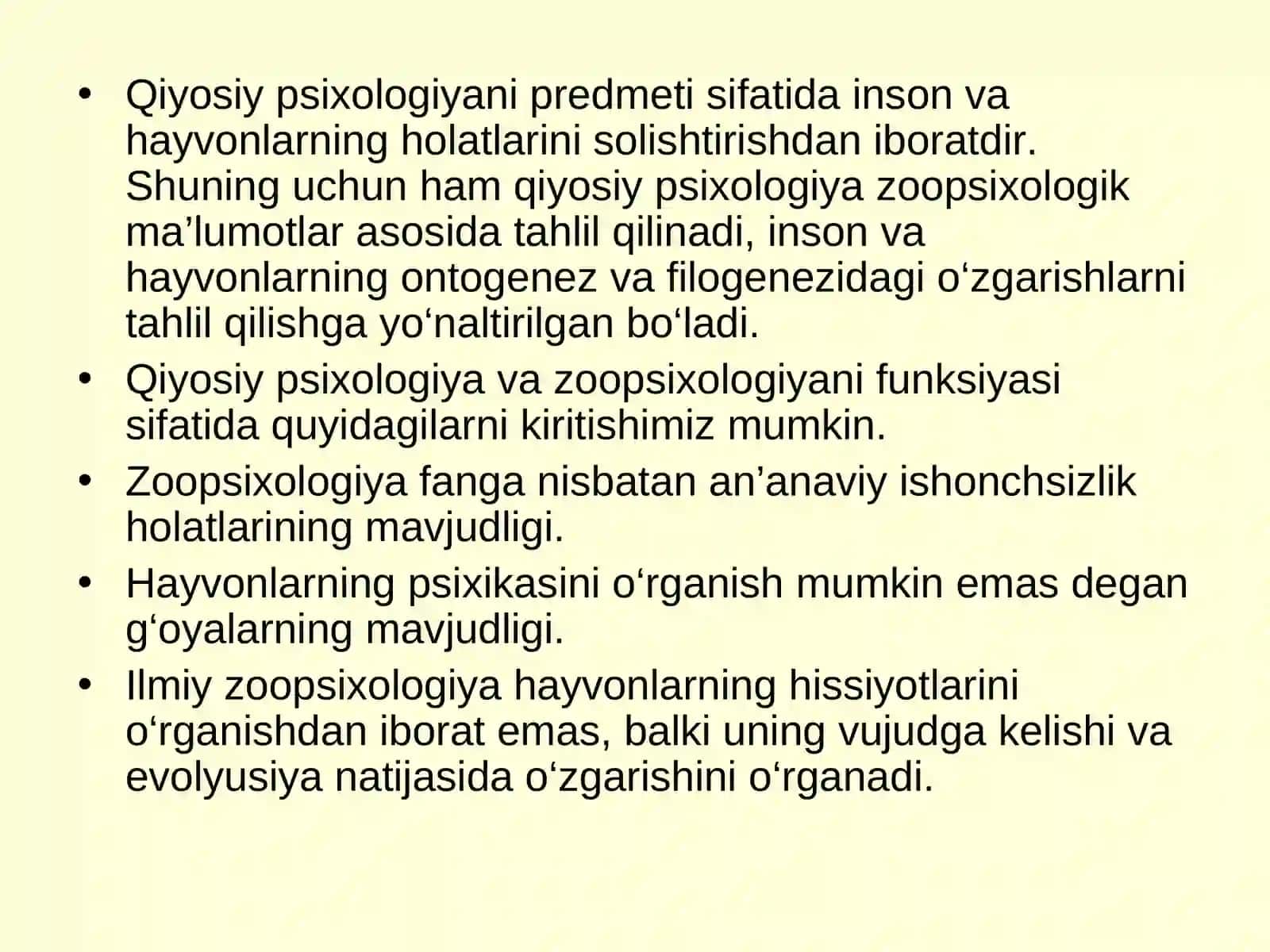 HAYVONLAR PSIXIK FAOLIYATINING UMUMIY TAVSIFI 3