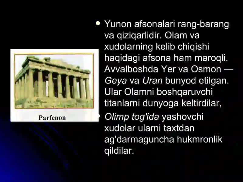 Qadimgi yunon mifologiyasi: ma`bud va ma`budalari 3