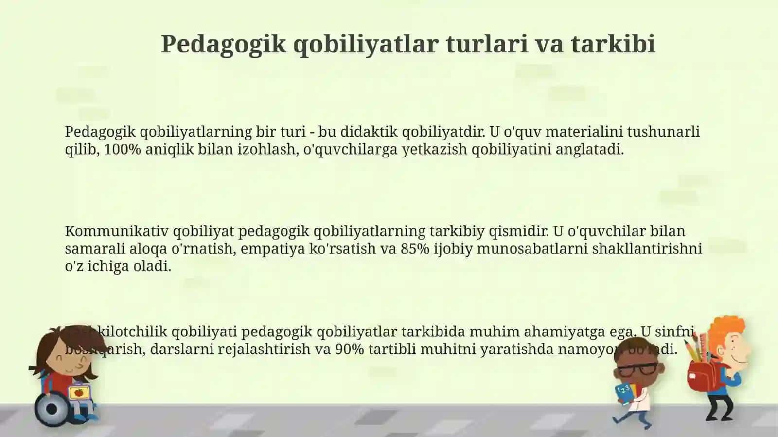 Pedagogik qobiliyatlar turlari va tarkibi 3