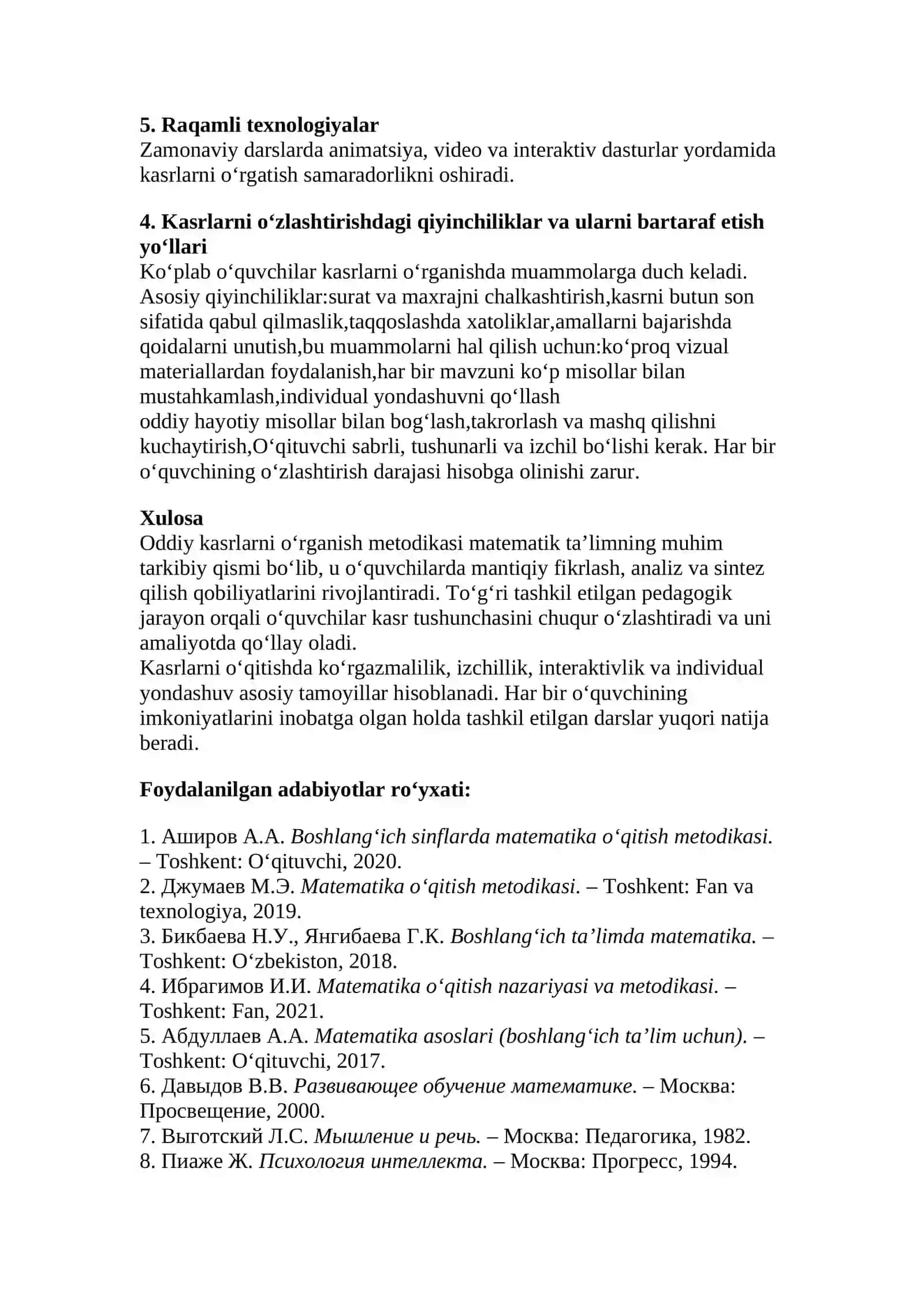ODDDIY KASRLARNI O‘RGANISH METODIKASI 3
