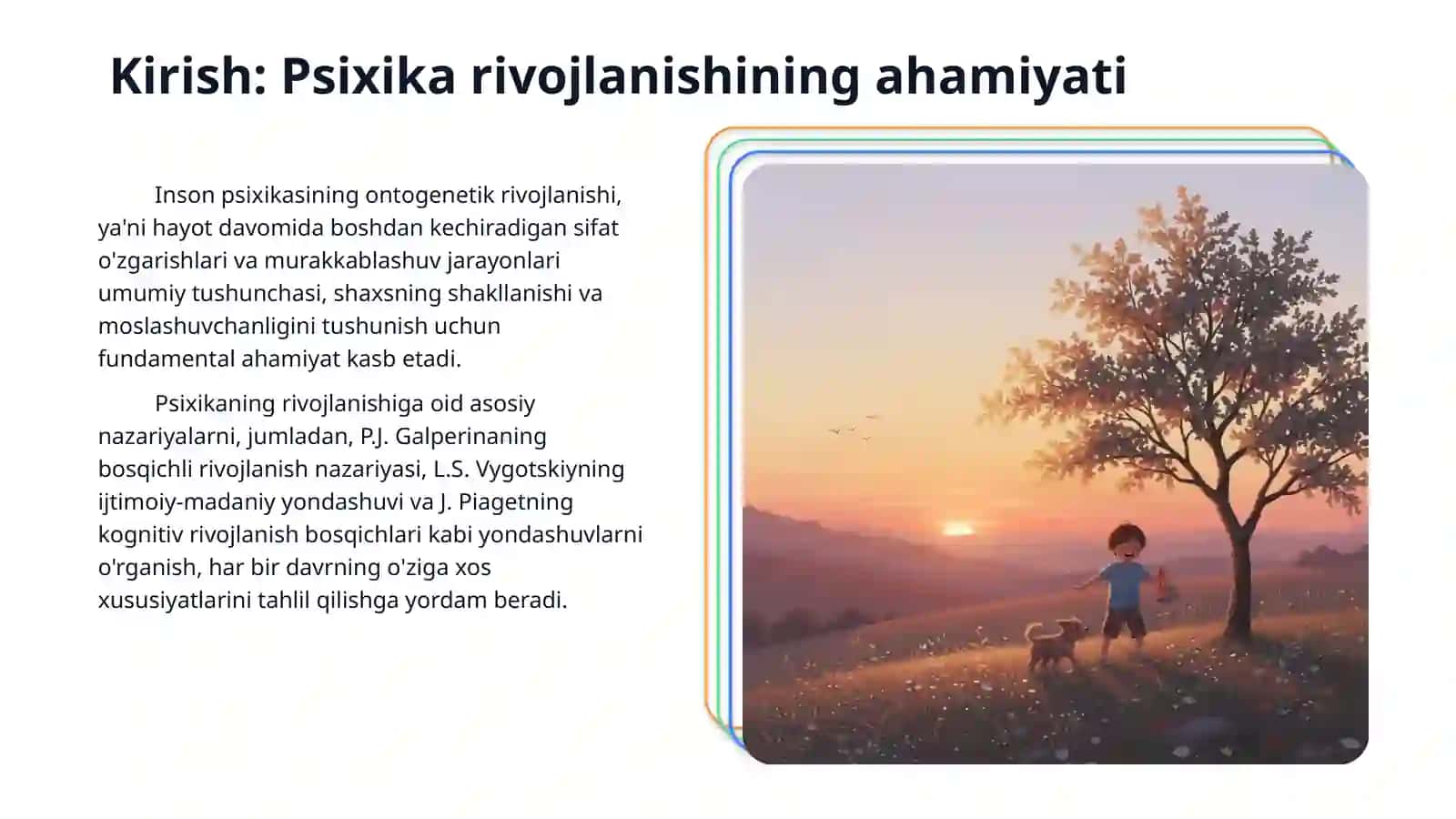 Ontogenezda inson psihikasining rivojlanishi 3