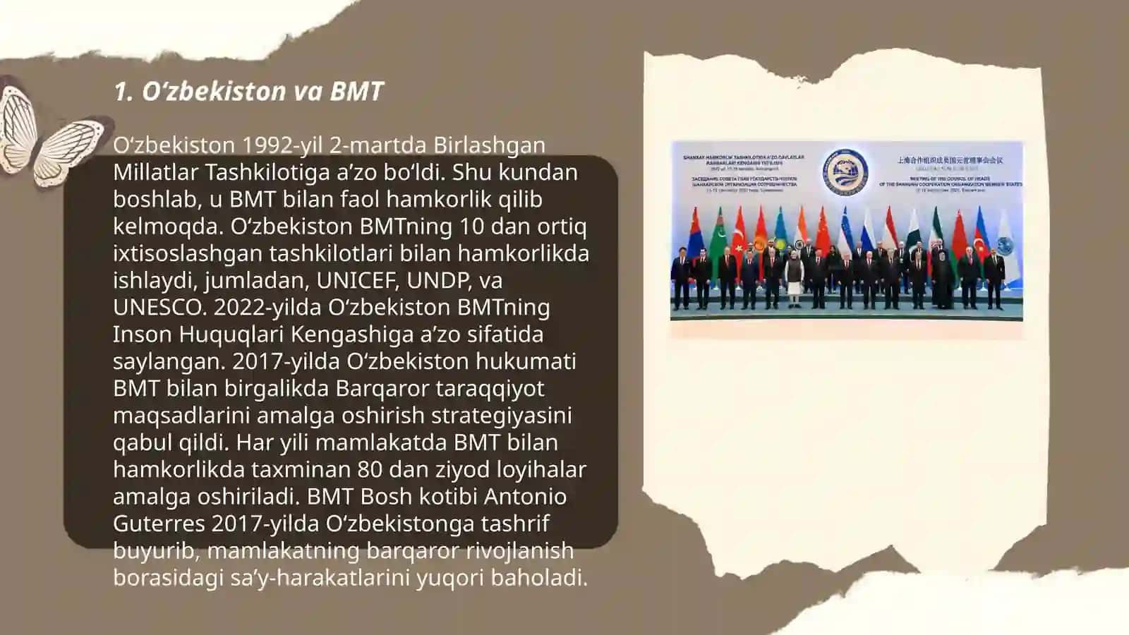 Oʻzbekistonning Xalqaro Tashkilotlar bilan Hamkorlik Aloqalari 3