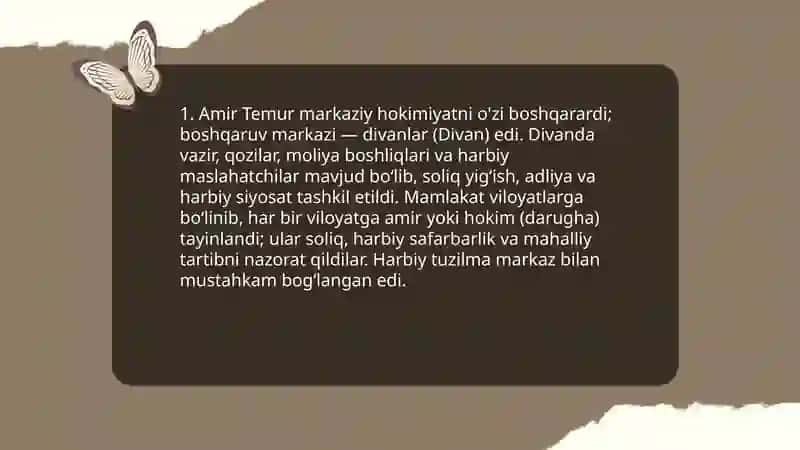 Oʻzbekistonning eng yangi tarixi fanidan mustaqil ishi 3