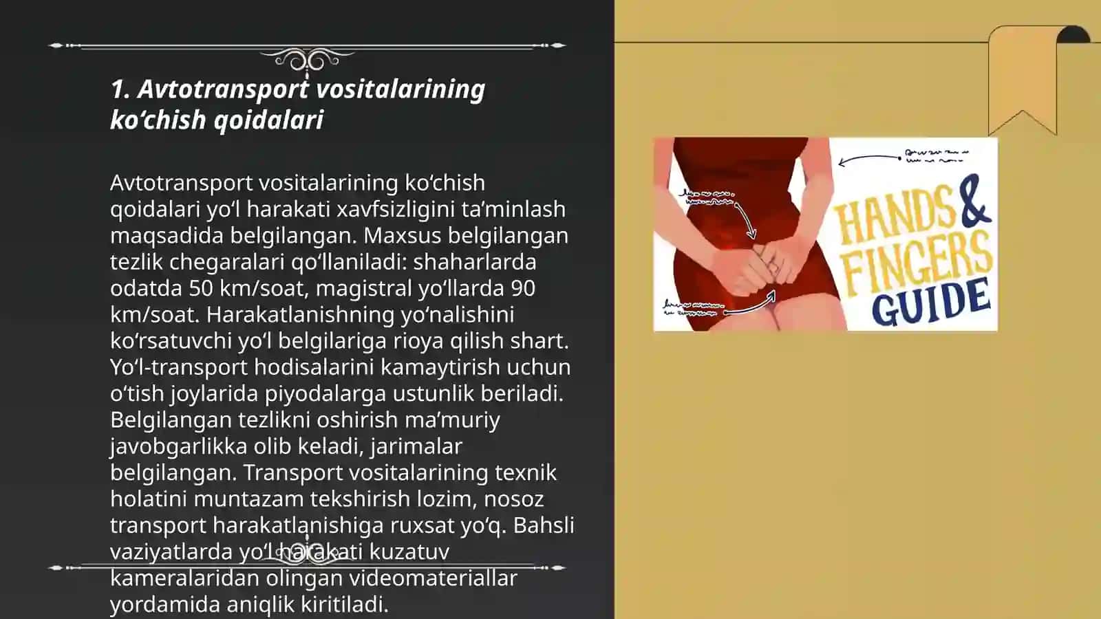 Avtotransport vositalarining ko‘chish qoidalari 3
