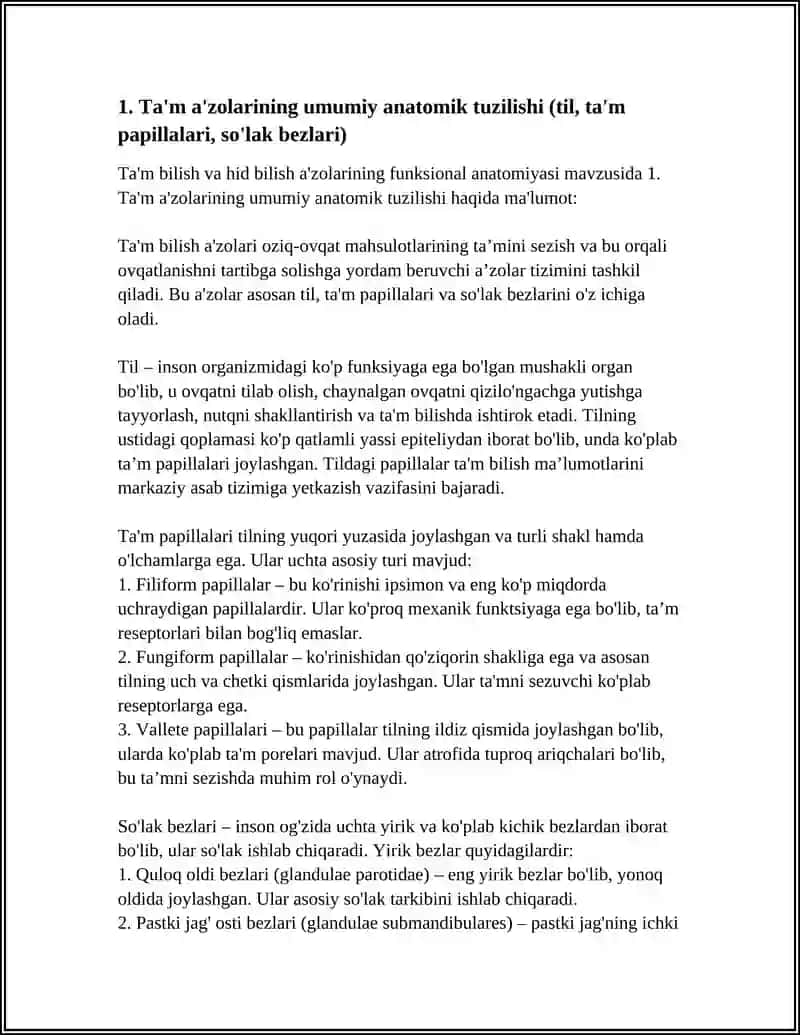 TA’M BILISH VA HID BILISH A’ZOLARINING FUNKSIONAL ANATOMIYASI 3