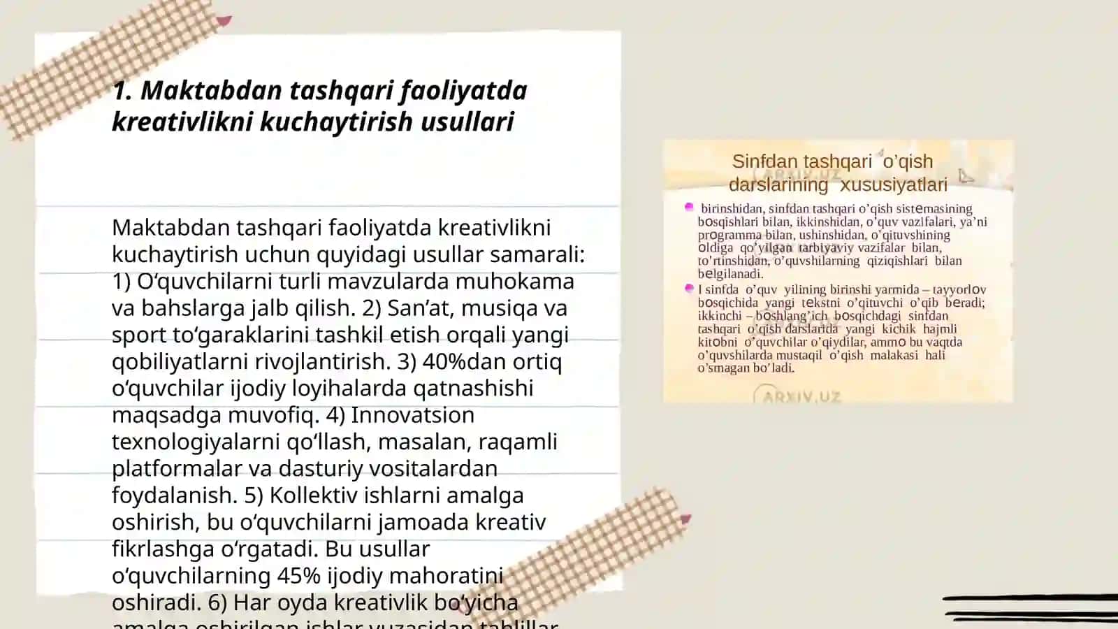 Maktabdan va sinfdan tashqari faoliyatdagi kreativlik 3