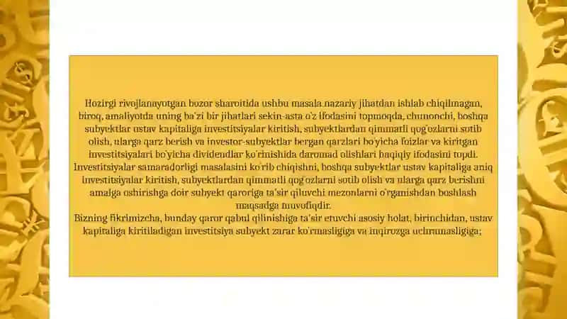 Moliyaviy investitsiyalarni audit qilish 3